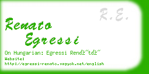 renato egressi business card